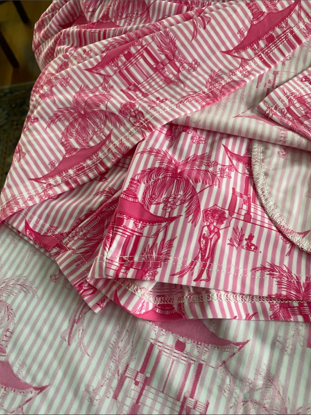 Jude Connally Pink & White Peony Pagoda Print Mini Skort (hidden shorts) - Picture 4 of 8